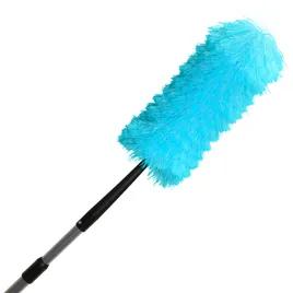MaxiPlus® Duster & Handle Kit 68 IN Microfiber Black Turquoise Extendable Handle With 12IN Head 1/Each