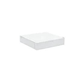 Easy Lock Cake Box 12X12X2.5 IN SUS Paperboard CRB White Square Lock Corner 1-Piece 100/Bundle