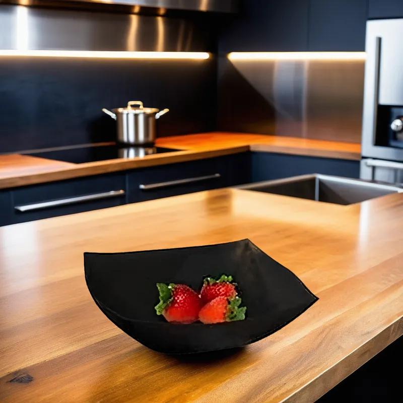 Bowl 32 OZ Plastic Black Square 50/Case