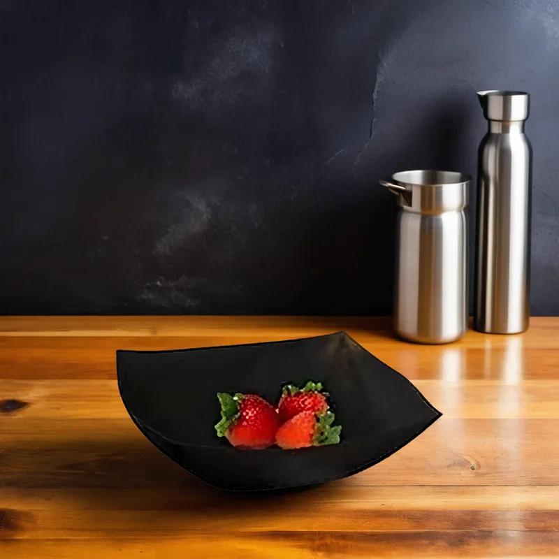 Bowl 32 OZ Plastic Black Square 50/Case