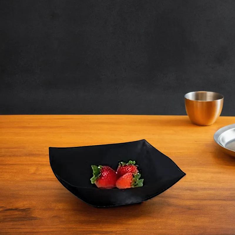 Bowl 32 OZ Plastic Black Square 50/Case