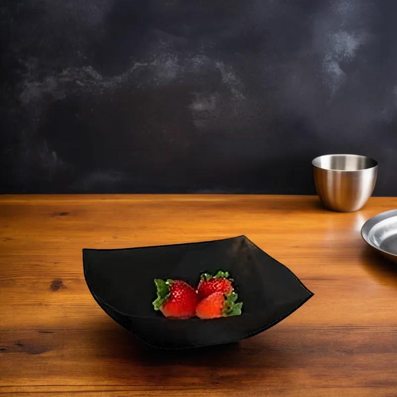Bowl 32 OZ Plastic Black Square 50/Case