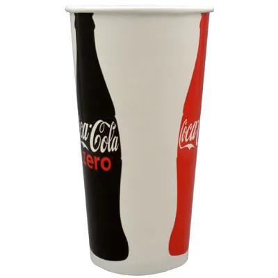 Cold Cup 22 OZ Single Wall Poly-Coated Paper Coca-Cola 1000/Case