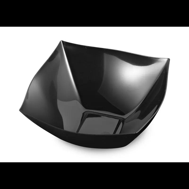 Bowl 128 OZ Plastic Black Square 25/Case
