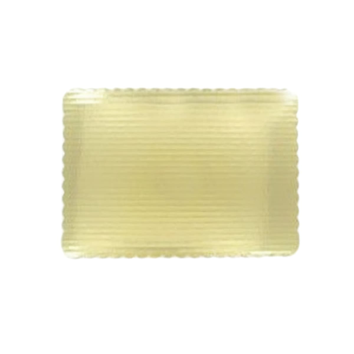 Cake Board 1/2 Size 17.75X13.75 IN Corrugated Paperboard Gold Rectangle Scalloped 25/Case