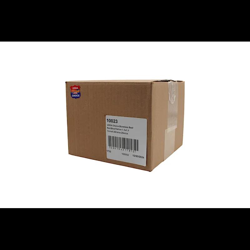 USDA Choice Boneless Beef Meat Label 1.3X1.3 IN Red Blue Yellow Shield 1000 Count/Roll 25 Rolls/Case 25000 Count/Case