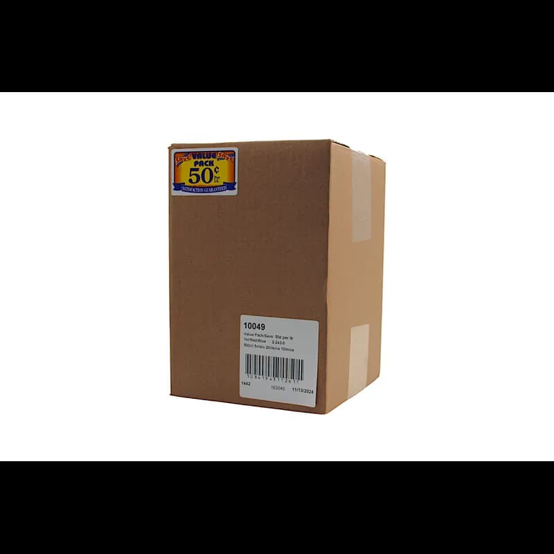 Value Pack Save 50¢ Per LB Meat Value Family Label 2.2X3.6 IN Yellow Red Blue 500 Count/Roll 20 Rolls/Case