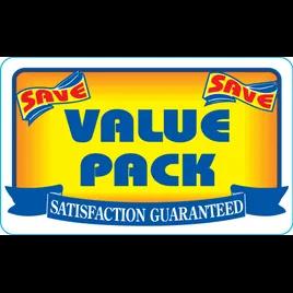 Value Pack Save Meat Value Family Label 2.2X3.6 IN Yellow Red Blue 500 Count/Roll 20 Rolls/Case 10000 Count/Case