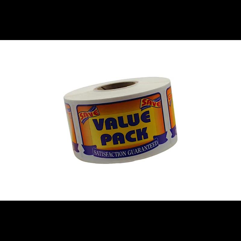Value Pack Save Meat Value Family Label 2.2X3.6 IN Yellow Red Blue 500 Count/Roll 20 Rolls/Case 10000 Count/Case