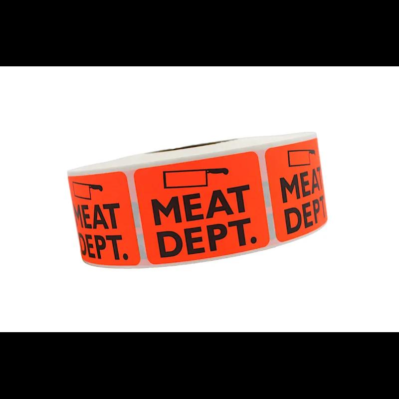Meat Dept. Meat Label 1.5X2 IN Black Fluorescent Red 1000 Count/Roll 20 Rolls/Case 20000 Count/Case