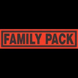 Family Pack Meat General Purpose Label 1X4 IN Black Fluorescent Red Rectangle 500 Count/Roll 25 Rolls/Case