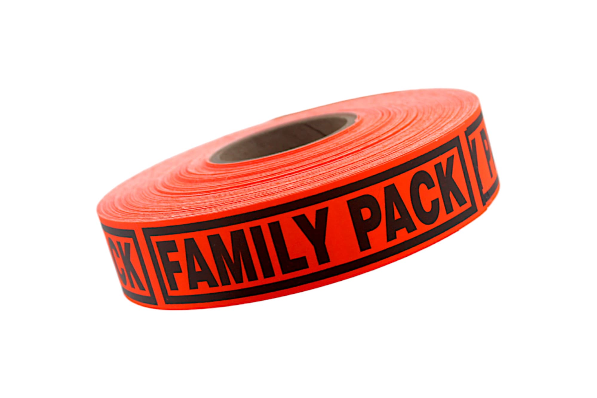 Family Pack Meat General Purpose Label 1X4 IN Black Fluorescent Red Rectangle 500 Count/Roll 25 Rolls/Case