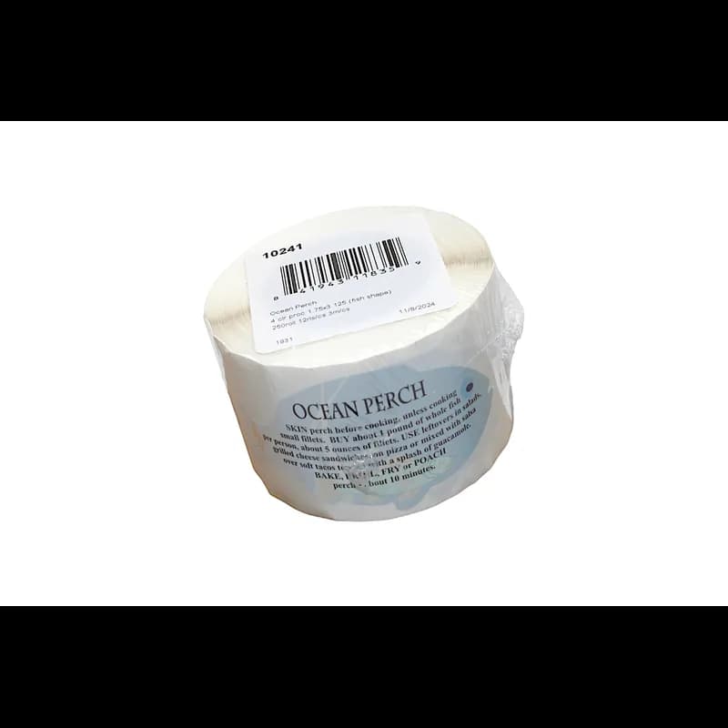 Ocean Perch Meat Fish Recipe Label 1.75X3.125 IN Fish 4 Color Process 250 Count/Roll 12 Rolls/Case 3000 Count/Case