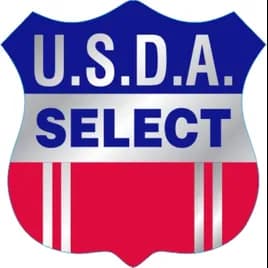 USDA Select Meat Label 1.3X1.3 IN Red Blue Silver Shield 1000 Count/Roll 25 Rolls/Case 25000 Count/Case