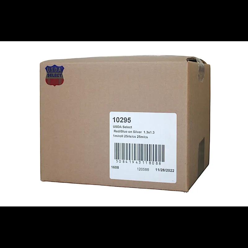 USDA Select Meat Label 1.3X1.3 IN Red Blue Silver Shield 1000 Count/Roll 25 Rolls/Case 25000 Count/Case