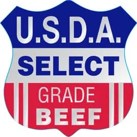 USDA Select Grade Beef Meat Label 1.3X1.3 IN Red Blue Silver Shield 1000 Count/Roll 25 Rolls/Case 25000 Count/Case