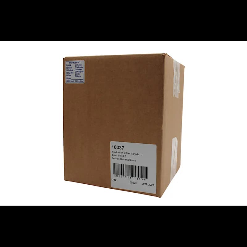 Product of Meat Origin Label 2X2 IN Blue 1000 Count/Roll 20 Rolls/Case 20000 Count/Case