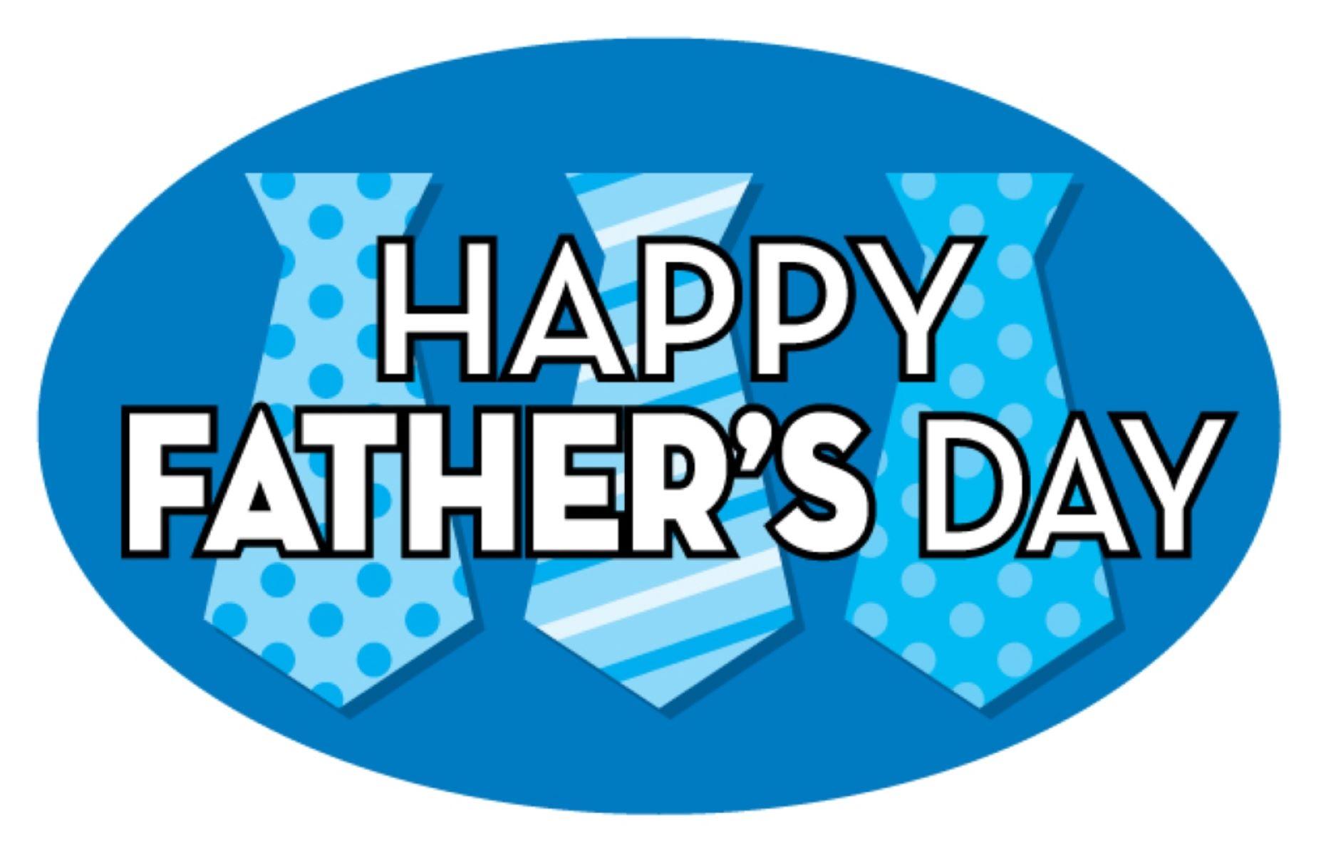 Happy Father's Day Holiday Label 1.25X2 IN Oval 4 Color Process 500 Count/Roll 20 Rolls/Case 10000 Count/Case