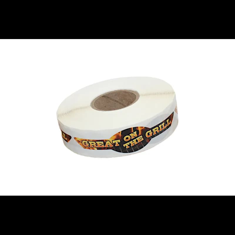 Great On The Grill Meat Grilling Label 0.875X4 IN Ribbon 4 Color Process 500 Count/Roll 15 Rolls/Case 7500 Count/Case