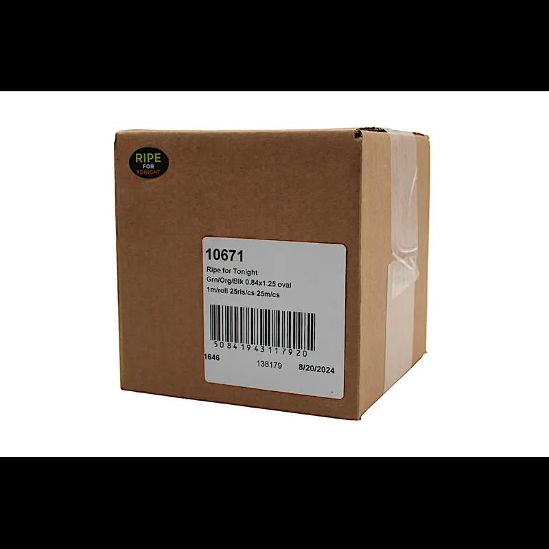 Ripe for Tonight Produce Label 0.84X1.25 IN Green Orange Black Oval 1000 Count/Roll 25 Rolls/Case 25000 Count/Case