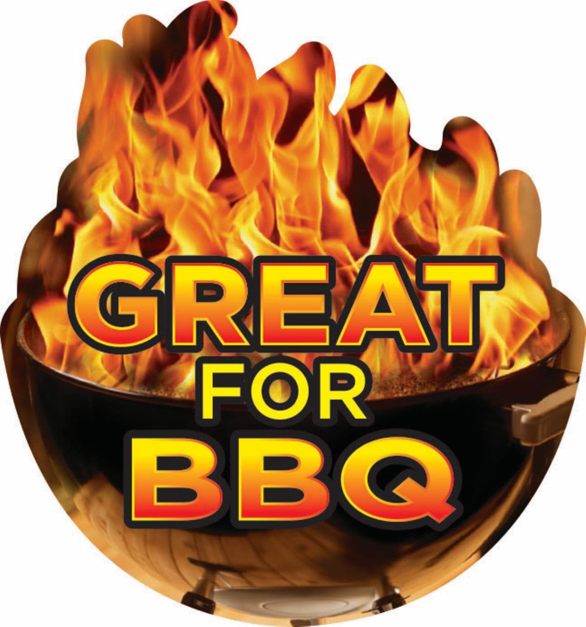 Great For BBQ Meat Label 2.03X2.18 IN 4 Color Process UV 500 Count/Roll 12 Rolls/Case 6000 Count/Case