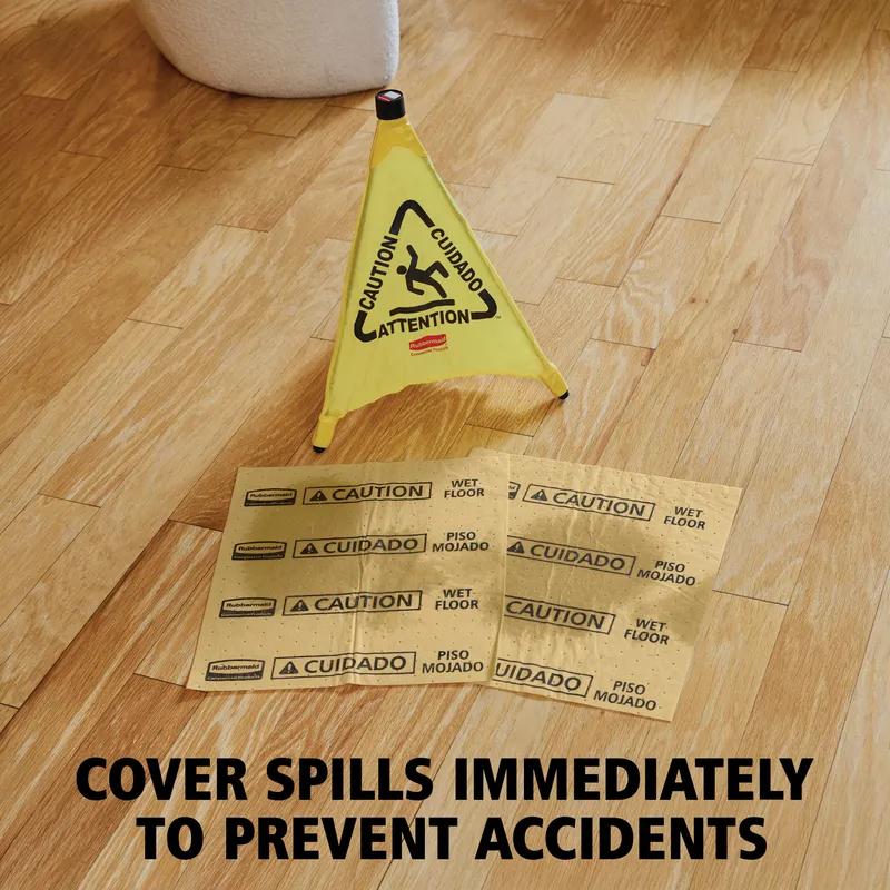 Over the Spill® Absorbent Pad 16X12.6 IN Yellow PP 22 Count/Pack 12 Packs/Case