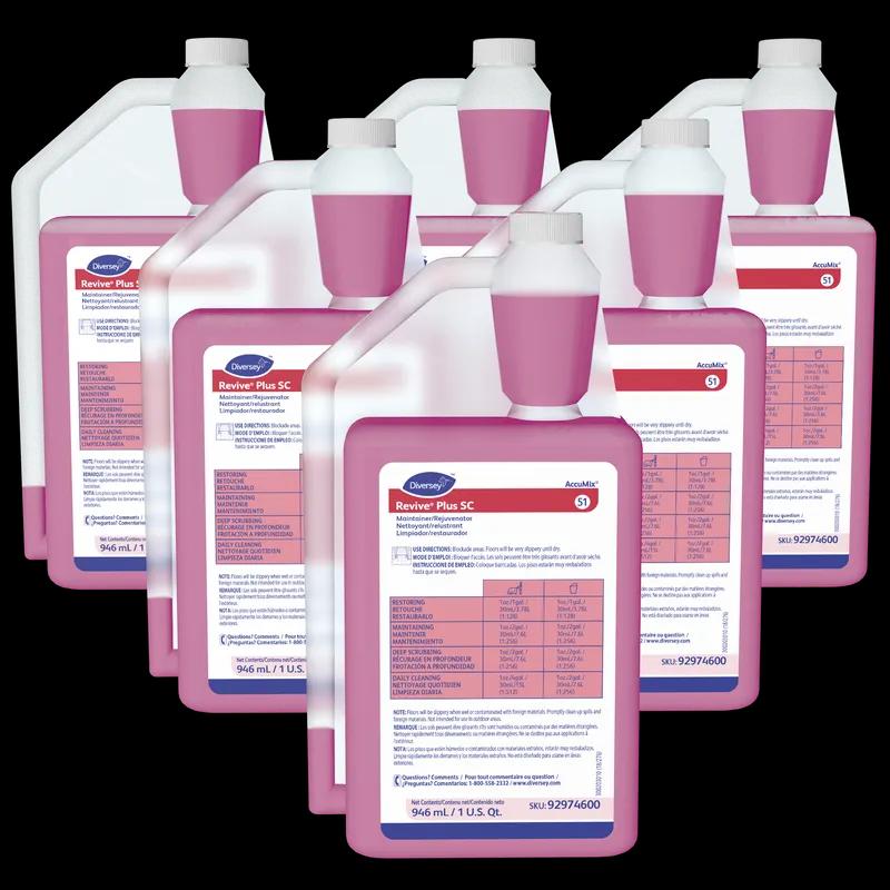 Revive® Plus SC Citrus Scent Floor Maintainer 32 FLOZ Daily Burnishing Liquid Concentrate 6/Case