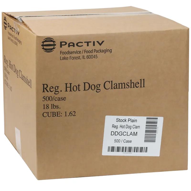 Hot Dog Take-Out Box Hinged With Dome Lid 6.1X2.1X2.5 IN Paperboard White Rectangle 500/Case