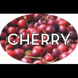Cherry Bakery Flavor Label 1.25X2 IN Oval 4 Color Process 500 Count/Roll 5 Rolls/Sleeve