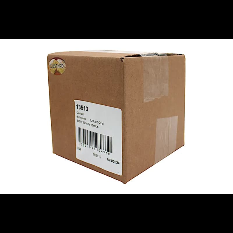 Custard Bakery Flavor Label 1.25X2 IN Oval 4 Color Process 500 Count/Roll 20 Rolls/Case 10000 Count/Case