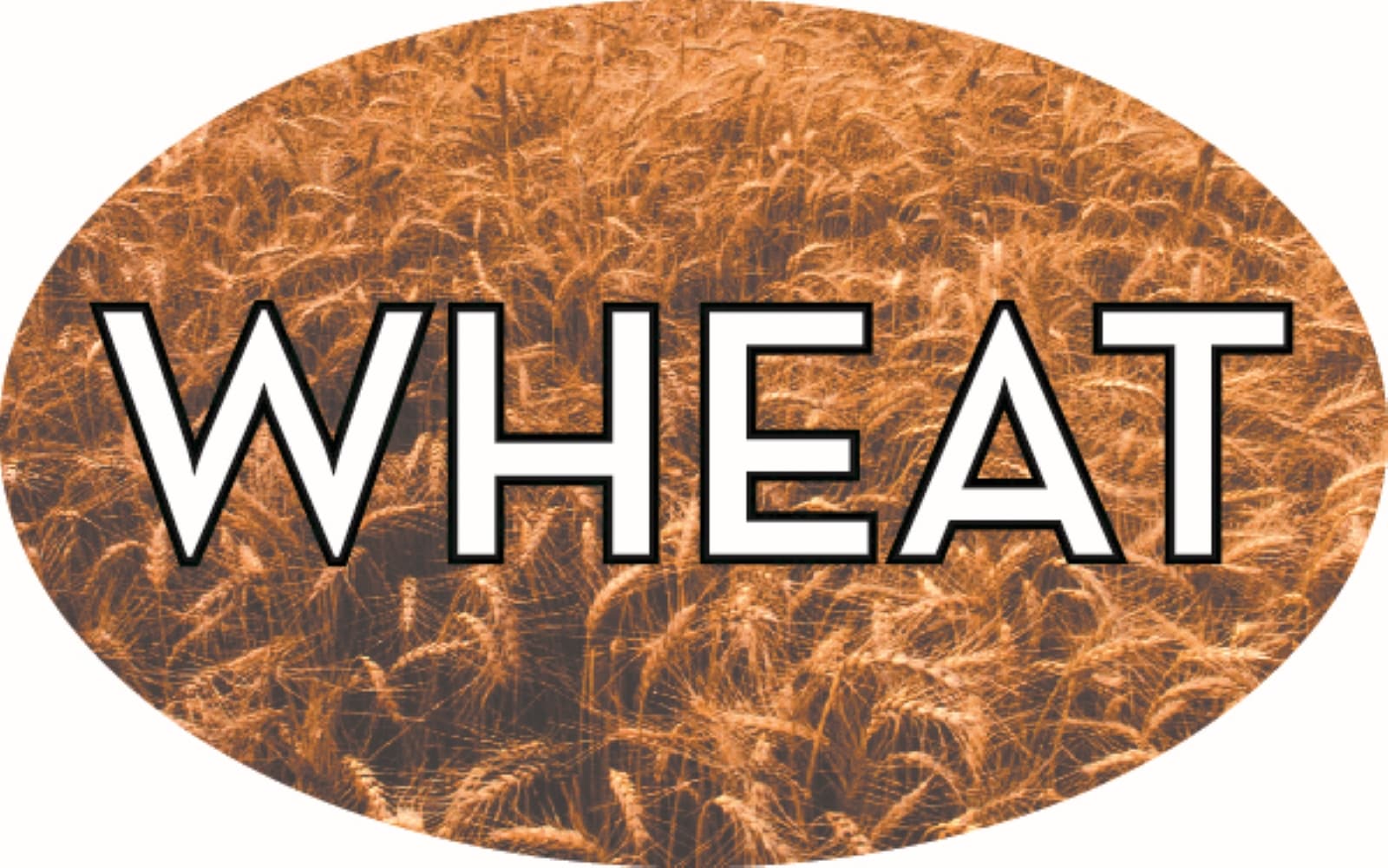 Wheat Bakery Flavor Label 1.25X2 IN Oval 4 Color Process 500 Count/Roll 20 Rolls/Case 10000 Count/Case