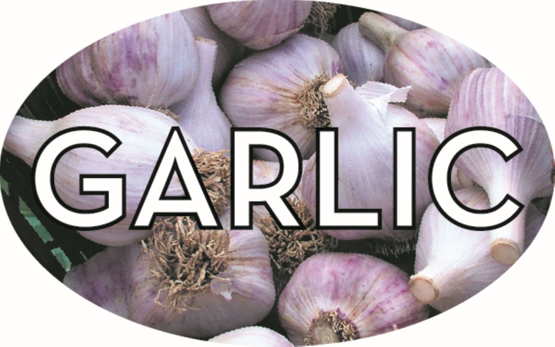 Garlic Bakery Flavor Label 1.25X2 IN Oval 4 Color Process 500 Count/Roll 20 Rolls/Case 10000 Count/Case