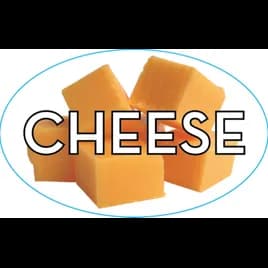 Cheese Bakery Flavor Label 1.25X2 IN Oval 4 Color Process 500 Count/Roll 20 Rolls/Case 10000 Count/Case