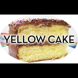 Yellow Cake Bakery Flavor Label 1.25X2 IN Oval 4 Color Process 500 Count/Roll 20 Rolls/Case 10000 Count/Case