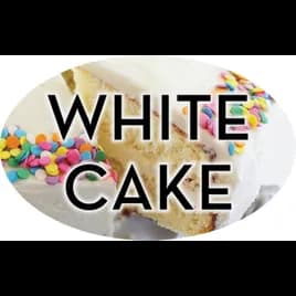 White Cake Bakery Flavor Label 1.25X2 IN Oval 4 Color Process 500 Count/Roll 20 Rolls/Case 10000 Count/Case