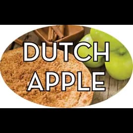 Dutch Apple Bakery Flavor Label 1.25X2 IN Oval 4 Color Process 500 Count/Roll 20 Rolls/Case 10000 Count/Case