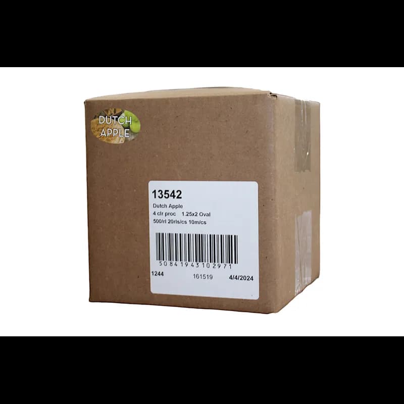 Dutch Apple Bakery Flavor Label 1.25X2 IN Oval 4 Color Process 500 Count/Roll 20 Rolls/Case 10000 Count/Case