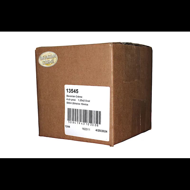 Bavarian Crème Bakery Flavor Label 1.25X2 IN Oval 4 Color Process 500 Count/Roll 20 Rolls/Case 10000 Count/Case