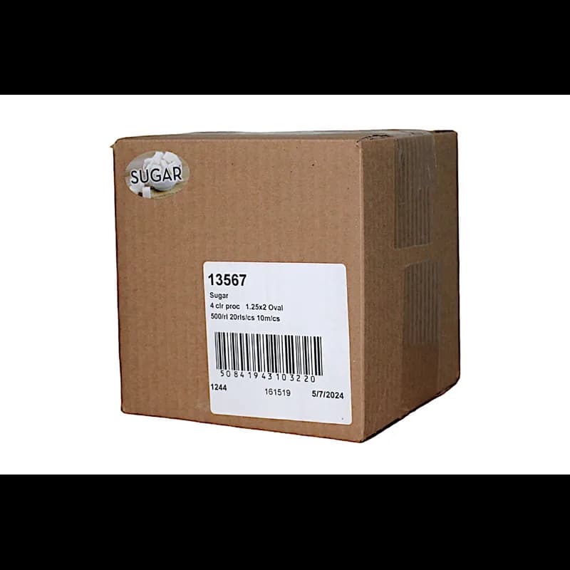 Sugar Bakery Flavor Label 1.25X2 IN Oval 4 Color Process 500 Count/Roll 20 Rolls/Case 10000 Count/Case