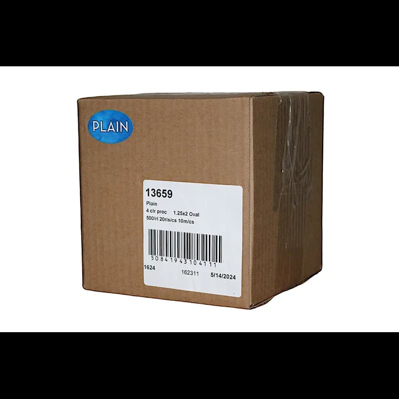 Plain Bakery Flavor Label 1.25X2 IN Oval 4 Color Process 500 Count/Roll 20 Rolls/Case 10000 Count/Case