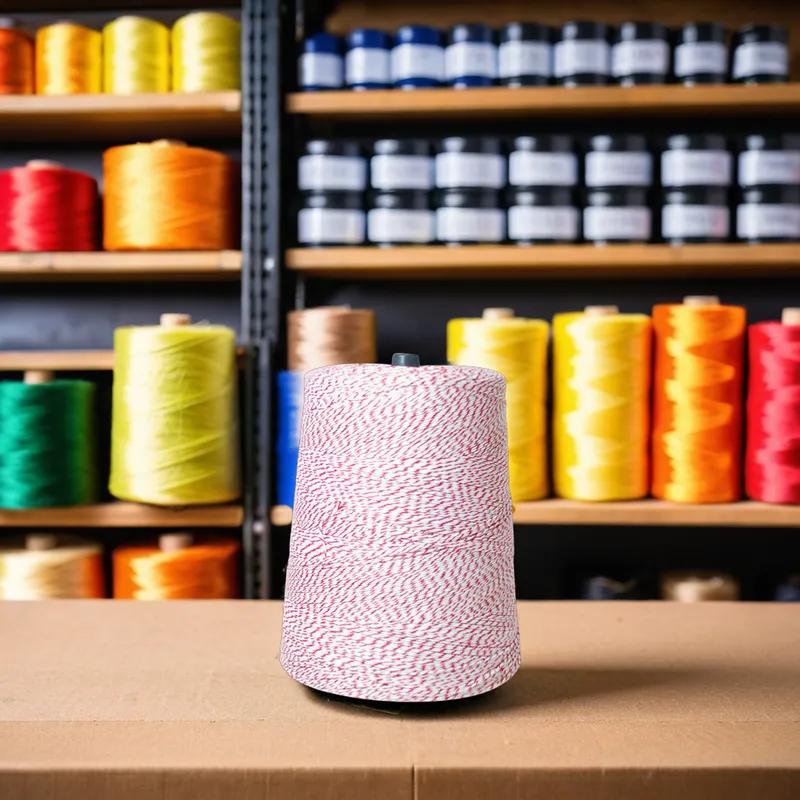 Twine 2 LB Red White Cotton 4PLY 1/Roll