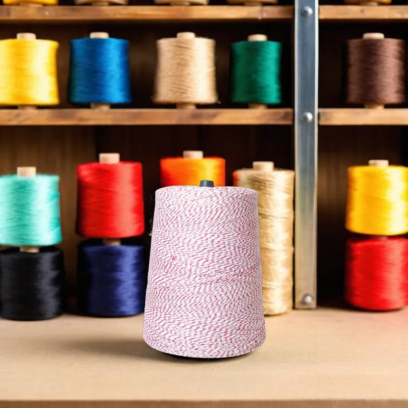 Twine 2 LB Red White Cotton 4PLY 1/Roll