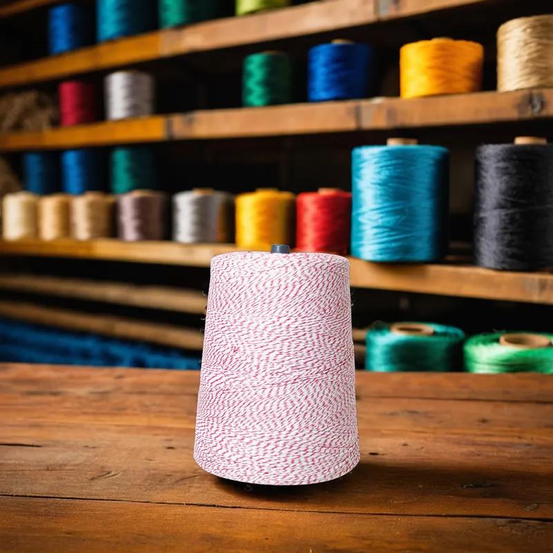 Twine 2 LB Red White Cotton 4PLY 1/Roll