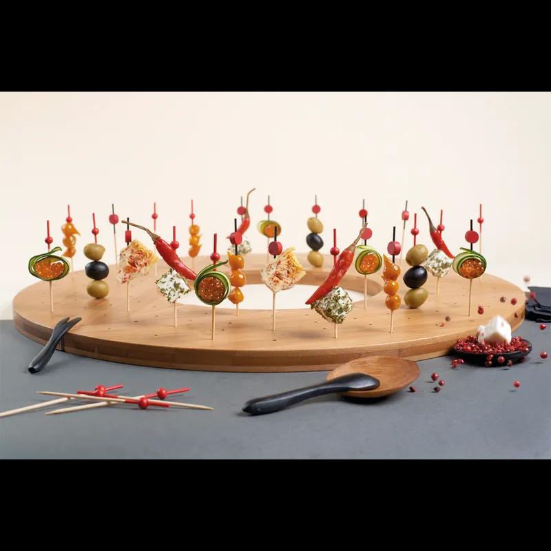 Pick 3.5 IN Bamboo Natural Black Red Bead 100 Count/Pack 20 Packs/Case 2000 Count/Case