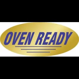 Oven Ready Meat Label 0.875X1.9 IN Blue Gold Oval 500 Count/Roll 10 Rolls/Case 5000 Count/Case