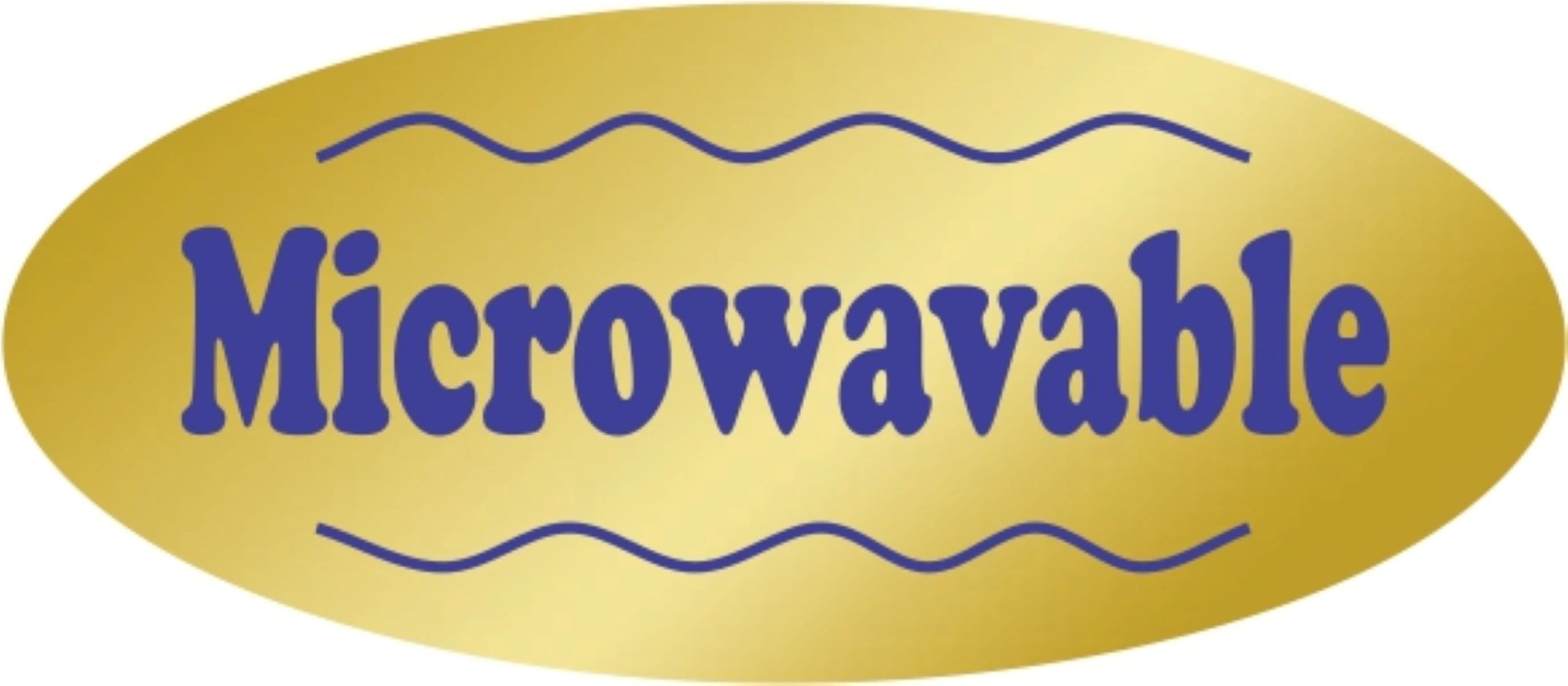 Microwavable Meat Label 0.875X1.9 IN Blue Gold Oval 500 Count/Roll 10 Rolls/Case 5000 Count/Case