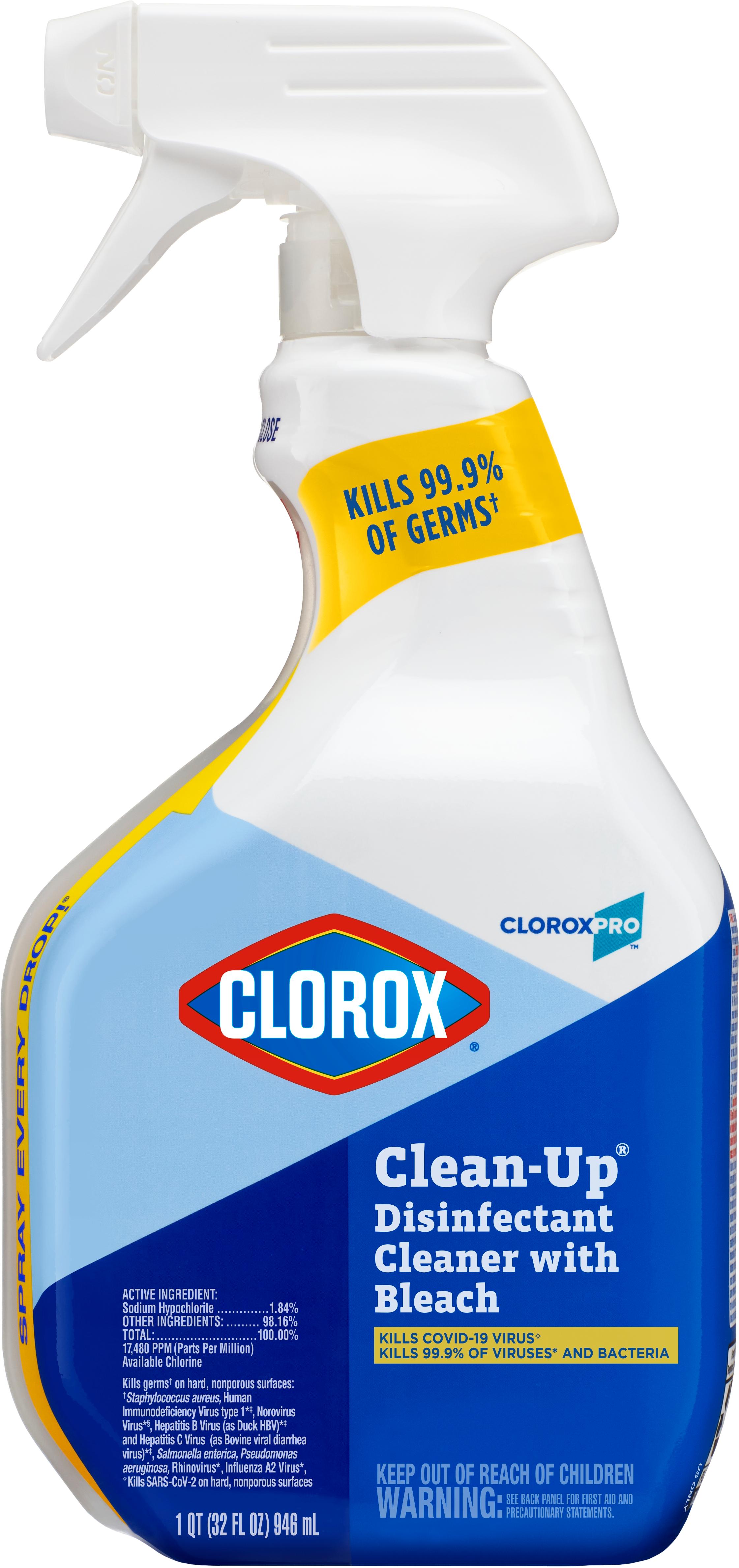Clorox® Clean-Up® Disinfectant Cleaner 1 QT Multi Surface RTU Bleach Antibacterial 9/Case
