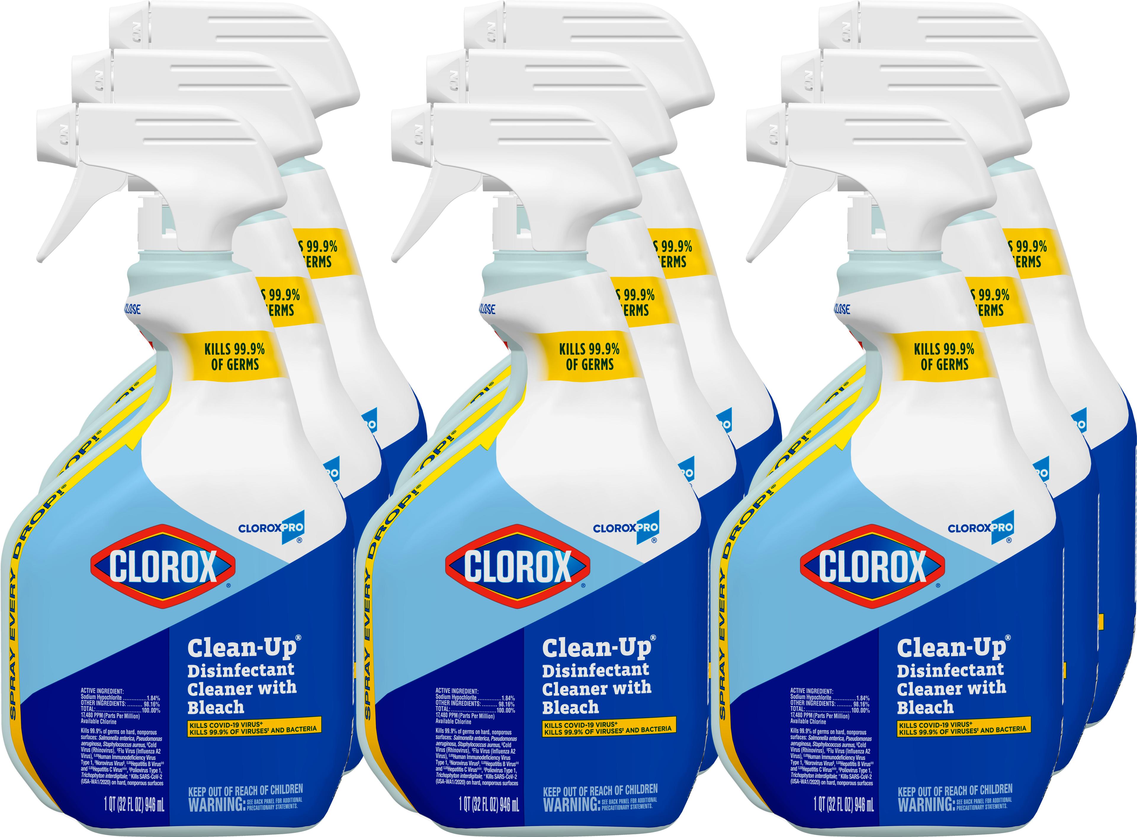 Clorox® Clean-Up® Disinfectant Cleaner 1 QT Multi Surface RTU Bleach Antibacterial 9/Case