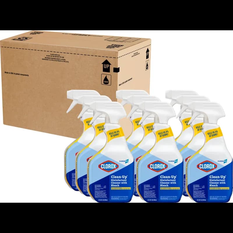 Clorox® Clean-Up® Disinfectant Cleaner 1 QT Multi Surface RTU Spray Bleach Antibacterial 9/Case