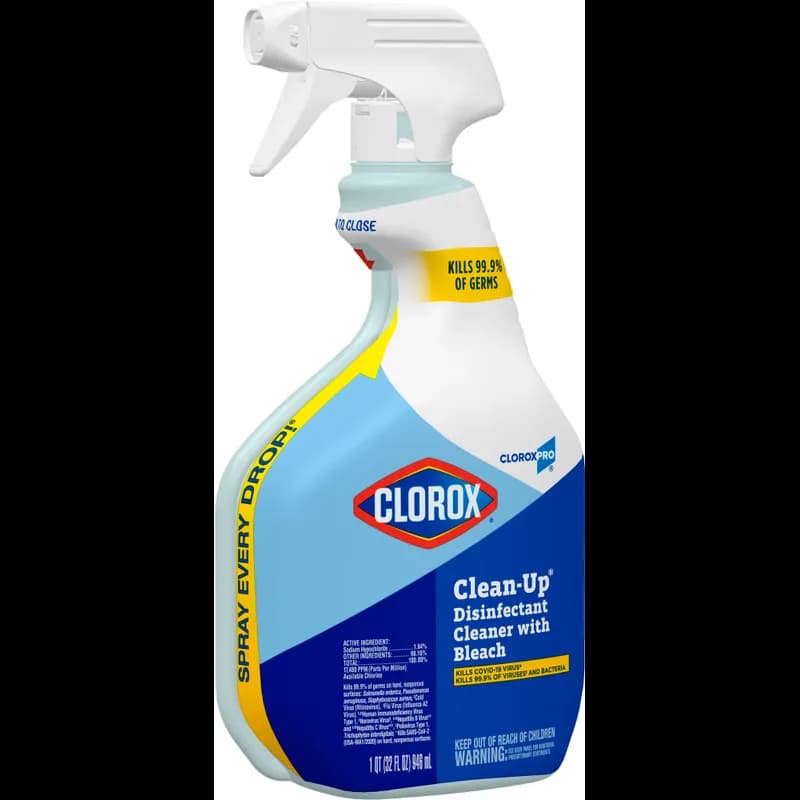 Clorox® Clean-Up® Disinfectant Cleaner 1 QT Multi Surface RTU Spray Bleach Antibacterial 9/Case